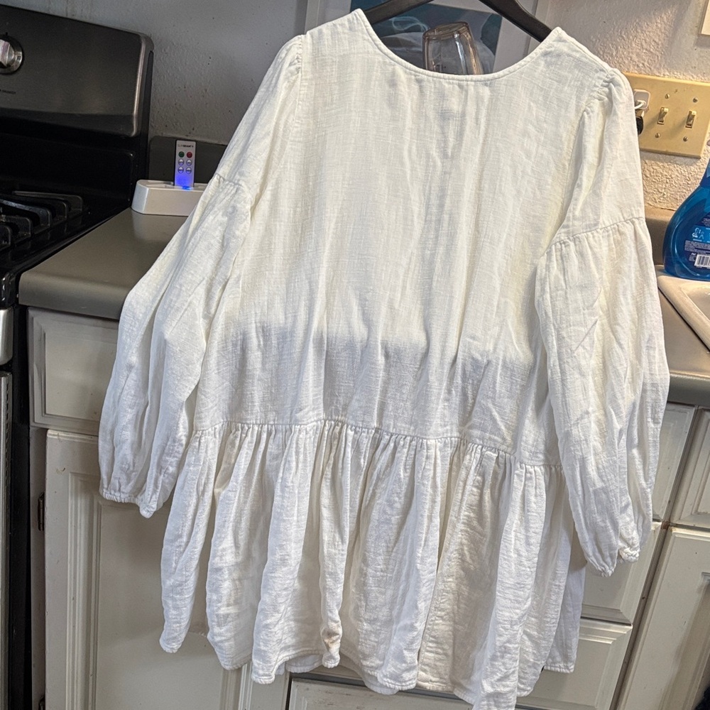 Billabong White Long Sleeve Dress